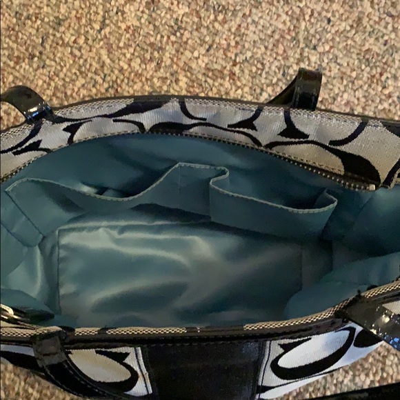 Coach Signature Canvas Tote in Black - Picture 7 of 11